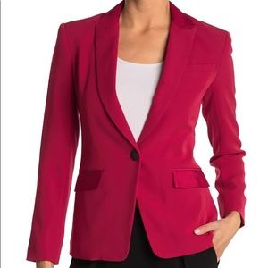 🎉HP🎉 rag & bone Rylie Fuchsia Satin Trim Blazer NWT Size 0 | Bold Power Jacket
